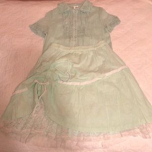Vintage Fairy Fair Classic Sheer Blouse & Skirt Set Lolita Shabby Chic 2003